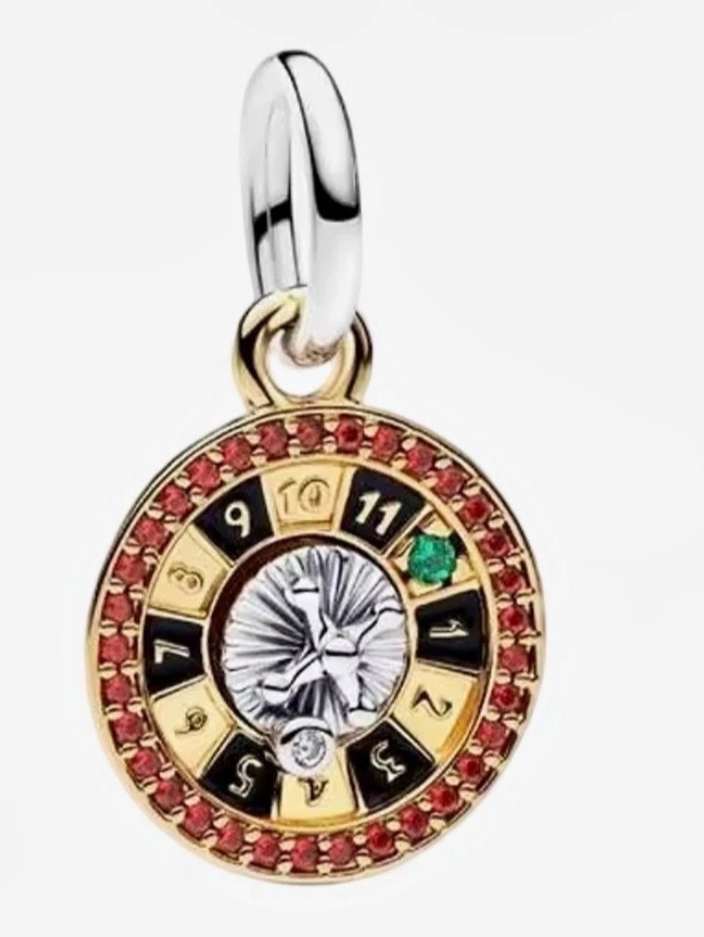 Pandora Roulette Dangle Charm in Gold & Red